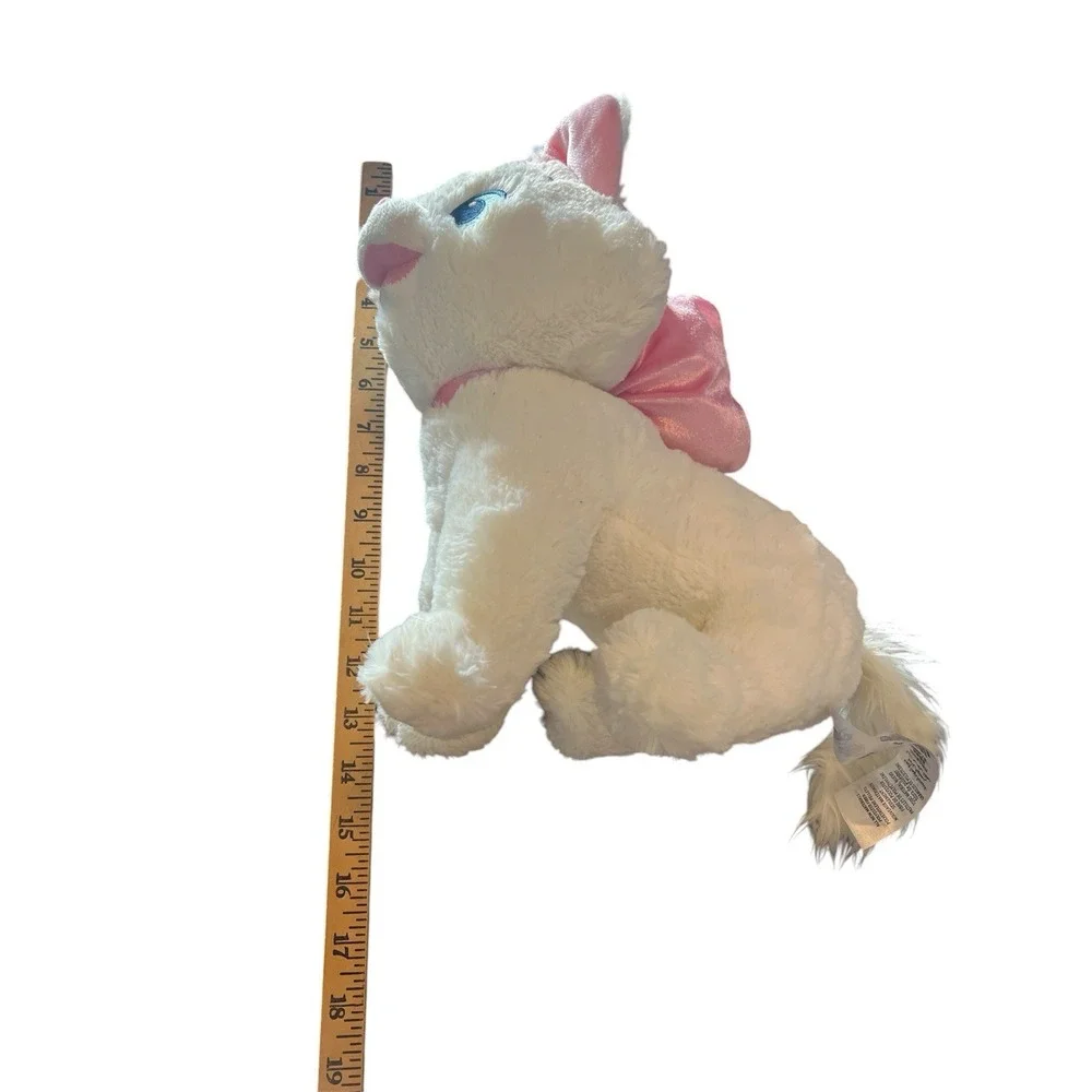 Disney Marie Aristocats Plush White Cat Pink‎ Bow 12